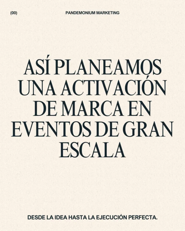 🔥 Una activación de marca bien planeada puede convertir cualquier evento en una experiencia inolvidable.

Desde la planificación hasta la ejecución, cada detalle cuenta. En nuestro último evento de gran escala, seguimos estos pasos para garantizar impacto, interacción y resultados medibles. 📊💡

💬 ¿Cuál de estos pasos crees que es el más importante? ¡Te leemos en comentarios! 👇

#ActivaciónDeMarca #EventosExperienciales #StreetMarketing #PublicidadCreativa #BrandExperience #EventosMarketing #MarketingDeExperiencias #PublicidadEnEventos #EventoPerfecto